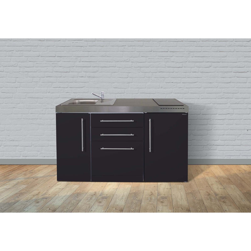 Stengel - Mini-Küche Miniküche Premiumline MPGSSM150KSGSIKFliBr Schwarz matt
