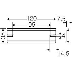 Hensel - Tragschiene DK TS 16 Q 120mm