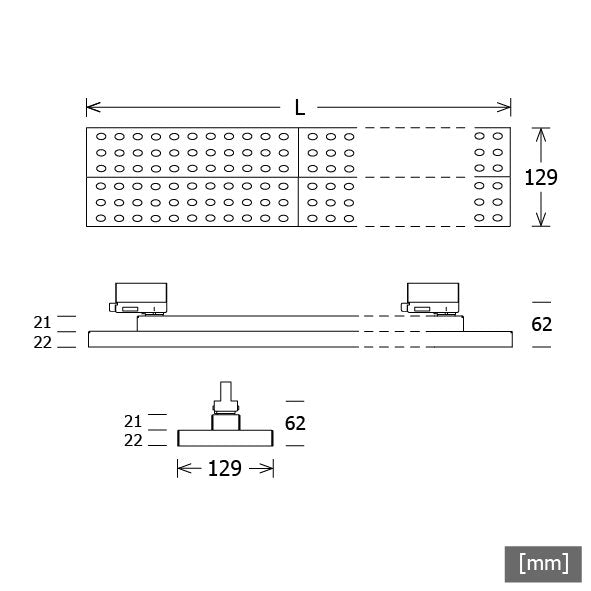 LTS Licht&Leuchten - Decken-/Wandleuchte LED-Anbauleuchte LUZ06-T 23.007.30 ws 3000K 60°weiß
