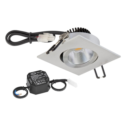 EVN Lichttechnik - Downlight/Strahler/Flutlicht P-LED Deckeneinbauleuchte PC24N61440 4000K 230V quad.alu