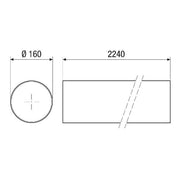 Maico - Zubehör/Ersatzteile für Ventilatoren Dachdurchführungshülse PP 45 DFHL lang (2,25 m)