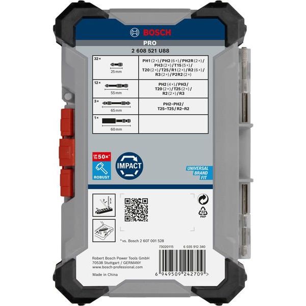 Bosch - Bit-Set PRO Impact Schrauberbit 2608521U88VE(48) Set, 48-tlg