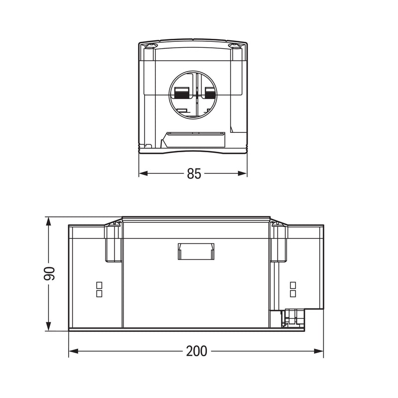 WAGO - Flachleitungsadapter für steckbare Gebäudeinstallation Einspeisemodul 895-1651 5 x 16 mm²,schwarz