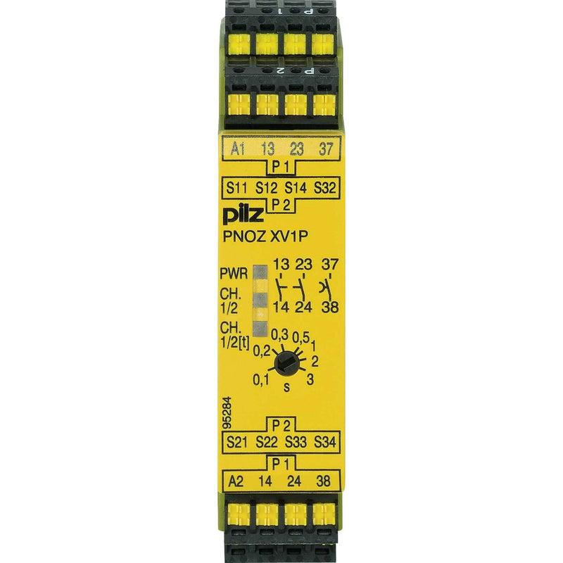 Pilz - Gerät zur Überwachung von sicherheitsgerichteten Stromkreisen Not-Aus-Schaltgerät PNOZ XV1P C #787601 3/24VDC 2n/o 1n/o t
