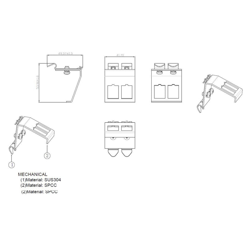 EFB-Elektronik - Tragschienenadapter Keystone Modulhalter ET-25184.V2 für Hutschiene