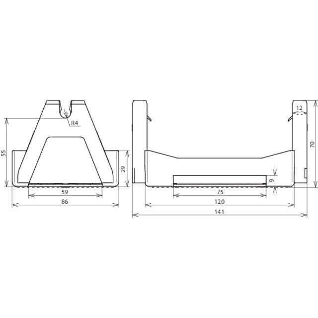DEHN - Dachleitungshalter für Blitzschutz Dachleitungshalter DLH KF2 8LO141X86X70 KF2 f.Dachbahnstreif − 100 Stück