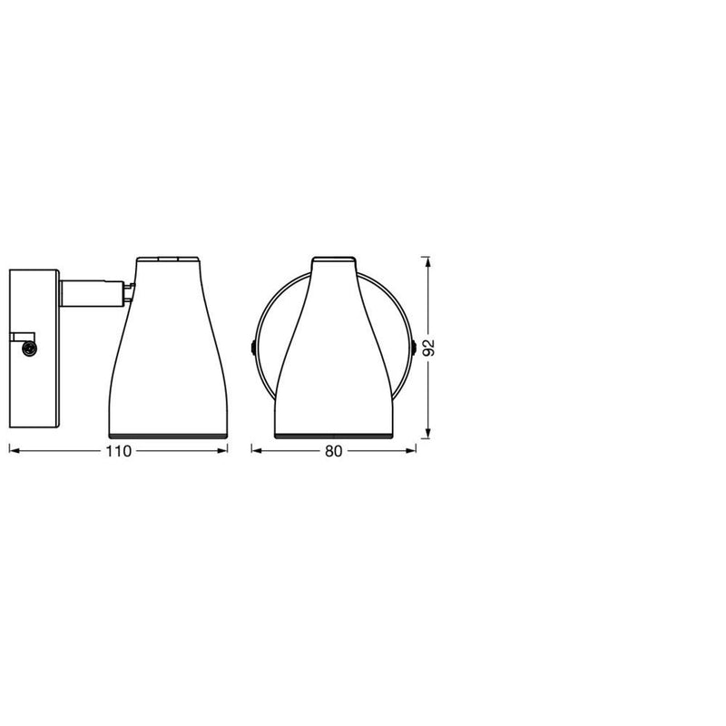 Ledvance - Decken-/Wandleuchte LED-Leuchte 1x GU10 LED S #4058075826410 2700K, weiß  − 1 Stück