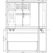 Hensel - Verteilerschrank für Energieversorgung Ladeverteiler Mi EV 44kW 6010 b. z. 6 Doppelladepu