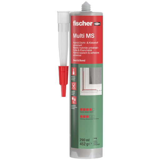 Fischer Deutschl - Montagekleber Kleb-/Dichtstoff FIXITKD290WS − 12 Packung