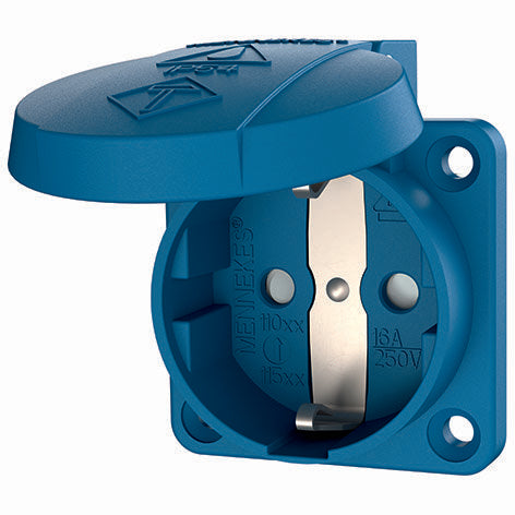 Mennekes - Schutzkontakt-Anbausteckdose Schuko-Anbau-Steckdose 11081 16A,2p+E,230V,bl