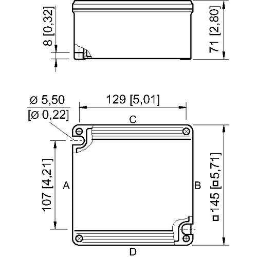 Stahl - Klemmenkasten Klemmenkasten Ex e 8118/132-199 #203202 4x2-Leiter 4mm2 g