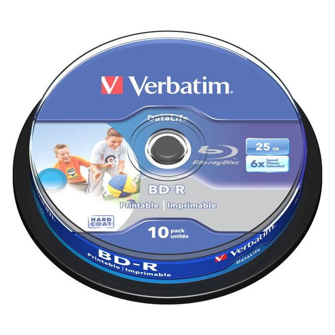 Verbatim - Speichermedium digital BD-R 25GB/1-6x 43804 (VE10) Cakebox (10 Disc)