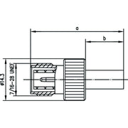 Telegärtner - Koax-Steckverbinder R-TNC-Kabelbuchse Reverse 100023803 cr/cr, G1 (RG58C/U) − 5 Stück