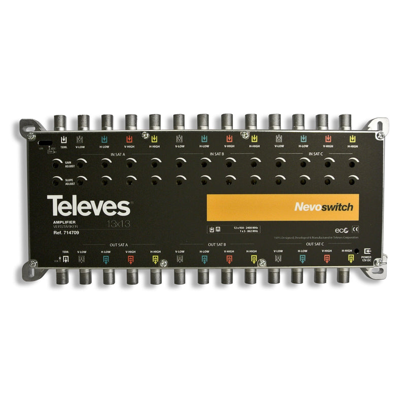 Televes - SAT-Verstärker Verstärker 13-fach MS1327VGQ 27dB f. MS NEVO o.NT  − 1 Stück