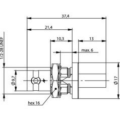 Telegärtner - Koax-Steckverbinder BNC Kabeleinbaubuchse 100023533 75 Ohm RG 59B/U(G2) − 5 Stück