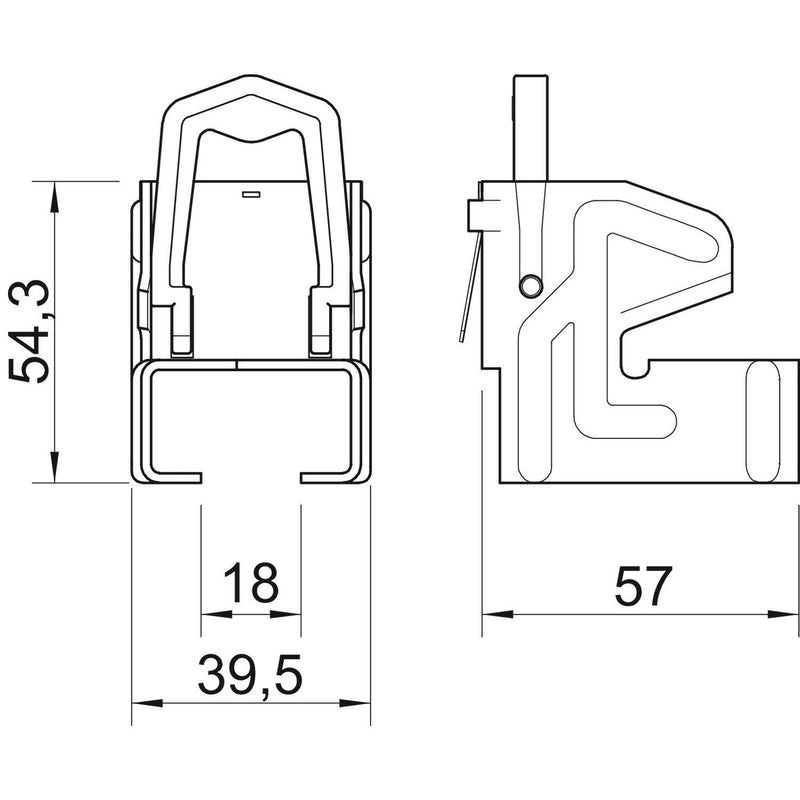 OBO Bettermann - Befestigungsklammer Trägerklammer 328 2 10-19mm
