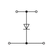 WAGO - Bauelement-Reihenklemme Bauelementklemme 2002-2211/1000-411 Diode 1N4007,grau − 50 Stück
