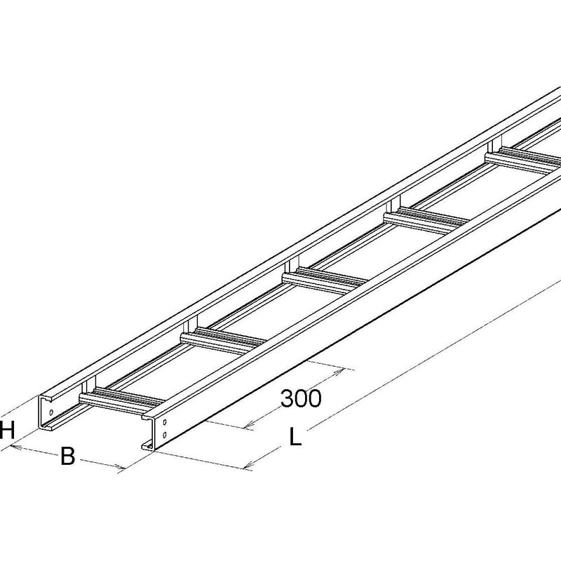 Niedax - Kabelleiter GFK-Kabelleiter ULL 53.300/3 53x300x3000mm − 3 Meter