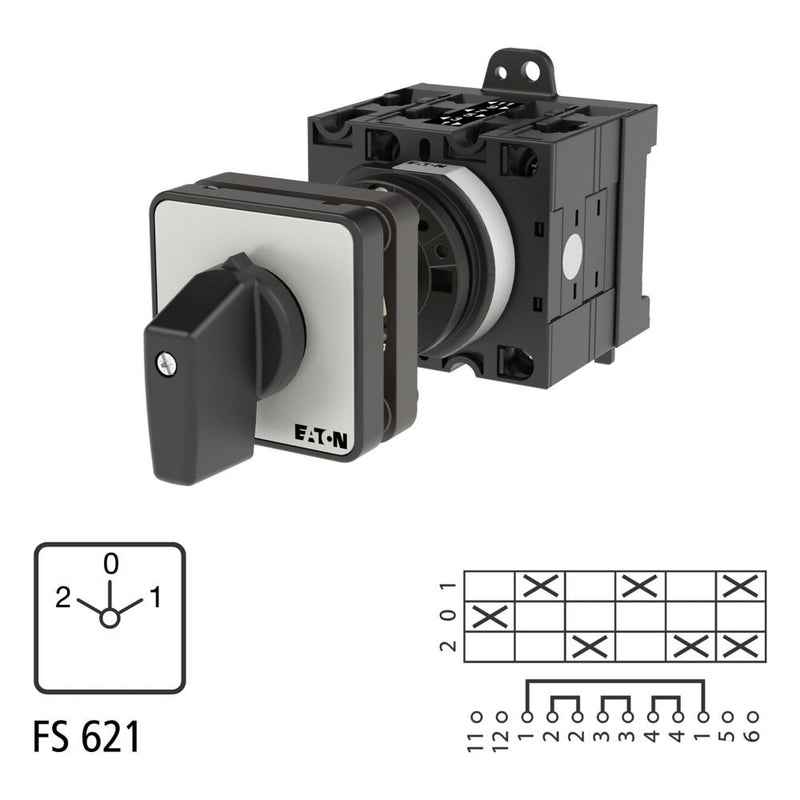 Eaton - Lastschalter Wendeschalter T3 32A T3-3-20/Z Zwischenbau