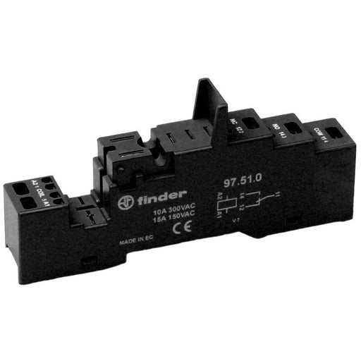 Finder - Relaissockel Zugfederklemmen-Fassung 97.51.0 für Relais 46.61 − 10 Stück by Finder
