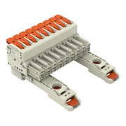 WAGO GmbH & Co. KG - Ein- und mehrpolige Klemmenleiste 1-Leiter-Federleiste 831-1109/306-000 Push-inCAGECLAMP,lgr − 6 Stück