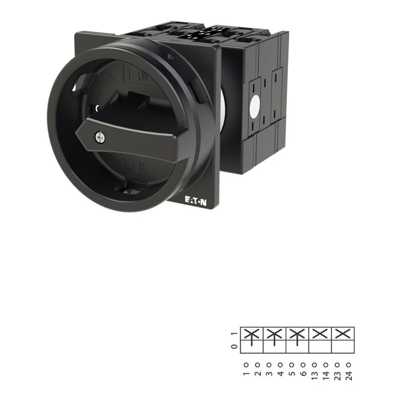 Eaton - Lasttrennschalter Hauptschalter 3polig 32A T3-3-15259/EA/SVB-SW Einbau 2S Halt-F