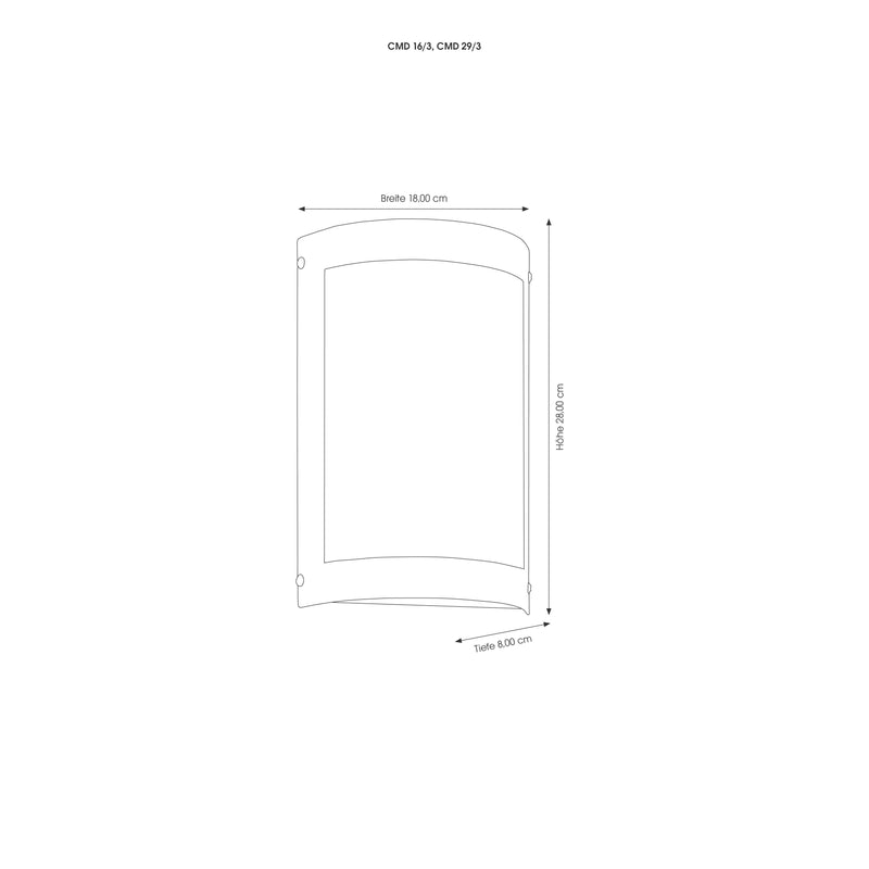CMD Creativ - Decken-/Wandleuchte Wandleuchte 16/3 anthrazit, E27