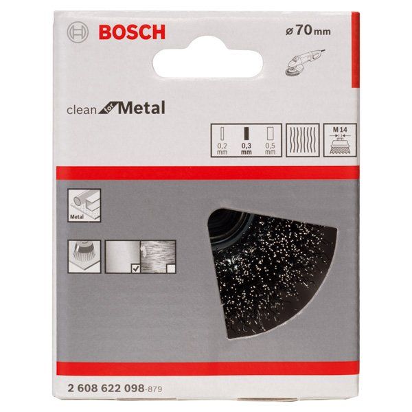 Bosch - Rotierende Drahtbürste PRO Metal clean 2608622098 Topfbürste 70 x 0,3