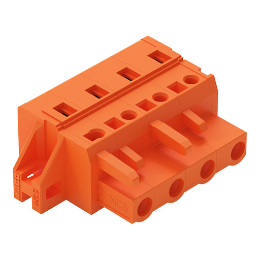 WAGO - Kabelsteckverbinder für Leiterplattensteckverbinder 1-Leiter-Federleiste 231-704/031-000 CAGECLAMP,2,5mm²,or − 50 Stück
