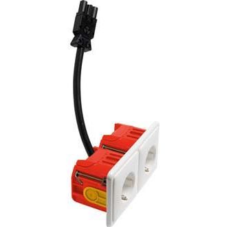 Peha - Schalter-/Steckdosenkombination Doppel Steckdose SCHUKO H 80.661267202GE30BW mit Wieland