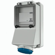 Mennekes - CEE-Steckdose abschaltbar, abgesichert (IEC 60309) Wanddose 7125 16A,3p,6h,230V,IP44