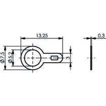 Telegärtner - Zubehör/Ersatzteile für Fernmeldetechnik Lötfahne, einlappig 100020361 0.19Z Messing verz
