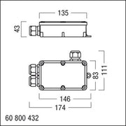 Thorn - Elektrisches Zubehör/Ersatzteile für Leuchten Universalbox MINI CONNECT #96257908 3/4x2,5qmm IP67