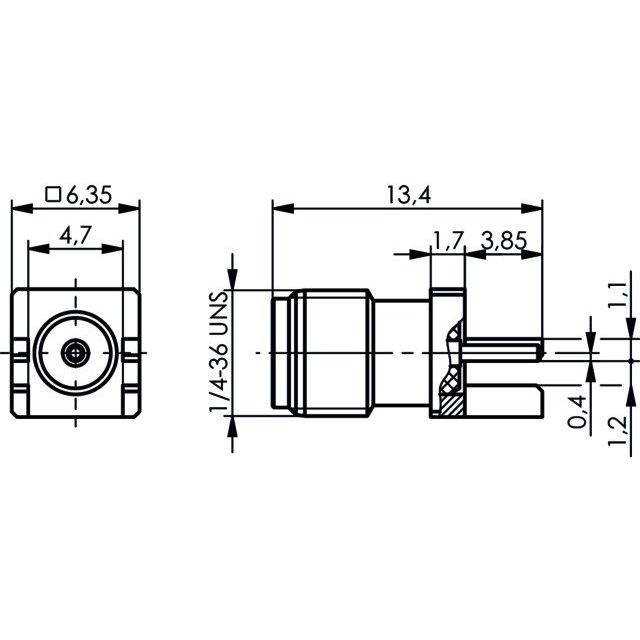Telegärtner - Koax-Steckverbinder SMA End Launch Buchse 100024732 Au 50 Ohm − 5 Stück