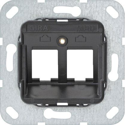 Gira - Einsatz/Abdeckung für Kommunikationstechnik Modular Jack 9 2fach 560900 UP Tragring