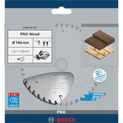 Bosch - Kreissägeblatt PRO Wood cordless 2608837672 Kreissägeblatt 140 x