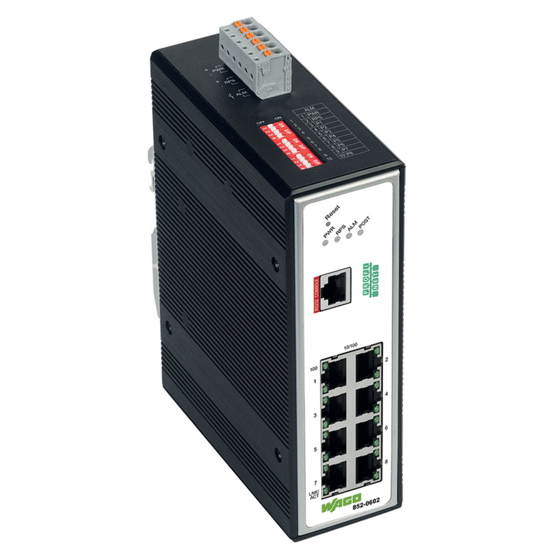 WAGO - Netzwerk Switch Industrial-Managed-Switch 852-602 8 Ports 100Base-TX