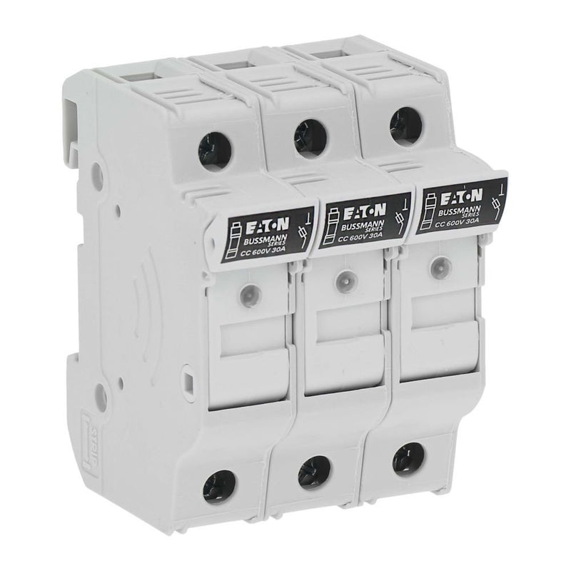 Eaton - Halter für zylindrische Sicherung Sicherungshalter Niedersp. 3P 10X38 M#CHCC3DIU 30A AC 600V 3polig − 4 Stück