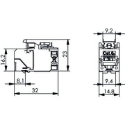 Telegärtner - Modularer Steckverbinder AMJ-SL Modul 100023208 Cat.6A, T568B − 12 Stück