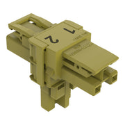 WAGO - Kompaktverteiler für steckbare Gebäudeinstallation T-Verteiler 2-polig 770-1602 Kod. B,hellgrün − 50 Stück