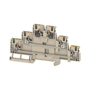 Weidmüller - Durchgangs-Reihenklemme Klemme A3T 2.5 FT-FT-PE DL PUSH IN, 2.5 mm² − 50 Stück