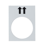 Schneider Electric - Bezeichnungsschild für Befehlsgeräte Symbolschild ZB2BY4952 ws − 10 Stück