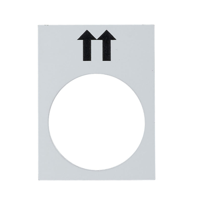 Schneider Electric - Bezeichnungsschild für Befehlsgeräte Symbolschild ZB2BY4952 ws − 10 Stück