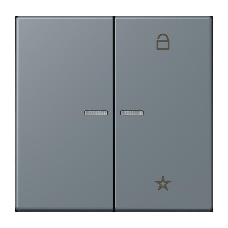 Jung - Bedienelement intelligent eNet Taster Universal 1f. FM LC 1701 251 gris 59 (4320H)