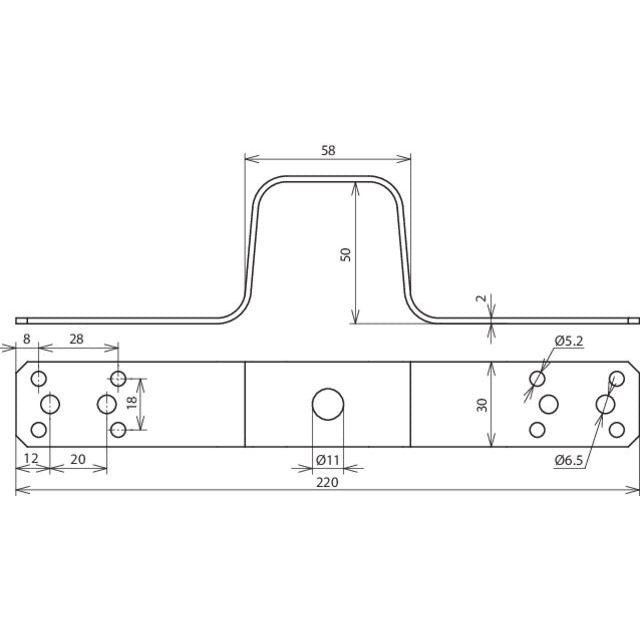 DEHN - Zubehör/Ersatzteile für Erdung und Blitzschutz Überbrückungslasche UEBLL220B11B5265AL L220mm Al