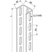 Rico - Stiel/Profilschiene U-Profil 16A7-4500 60x40 4500mm lg