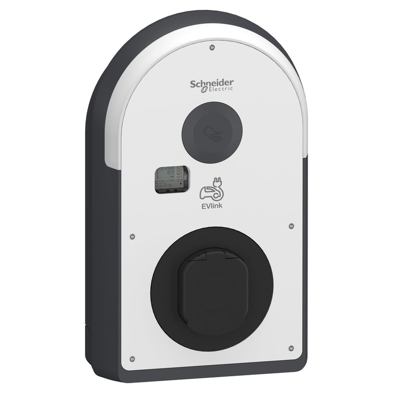 Schneider Electric - Ladestation E-Mobility Wallbox Pro AC T2S EVB3I22N40MB Steckdose