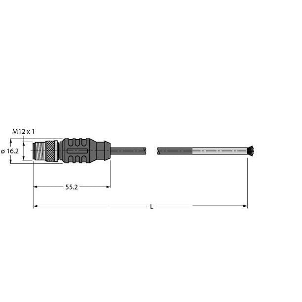 Turck - Rundsteckverbinder, feldkonfektionierbar (Industriesteckverbinder) Anschlussleitung RSS 841-6M