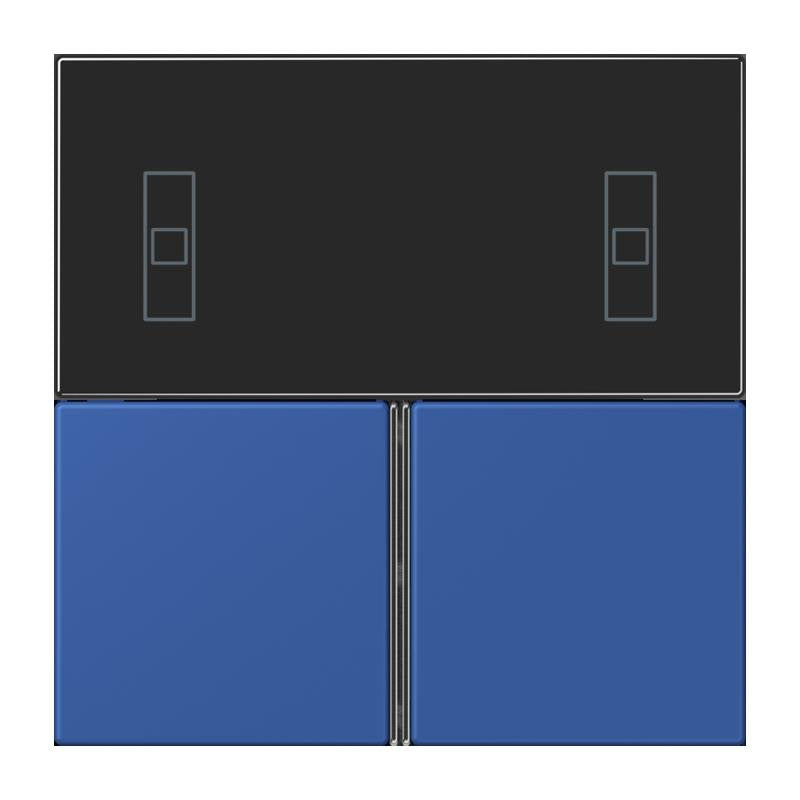 Jung - Abdeckung/Bedienelement für Installationsschalterprogramme Tastensatz 3fach LC 4093 TSA 253 bleu outremer 59