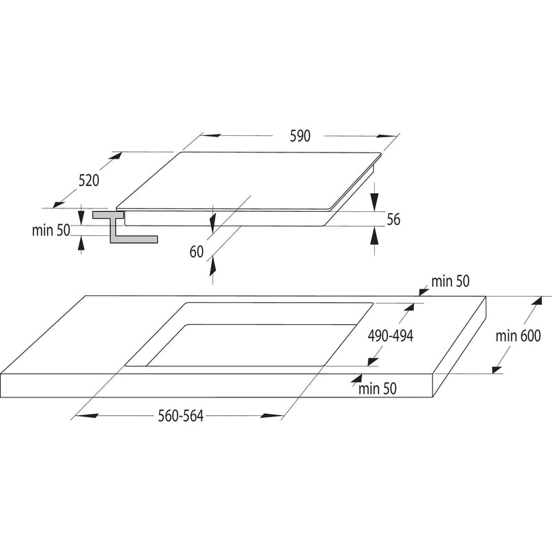 Gorenje - Kochfeld EB-Kochfeld Indukt. GI6401BSCE 60cm,4 Kochz